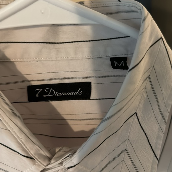 7 diamonds buckle brand medium white and striped shirt. - Picture 2 of 3